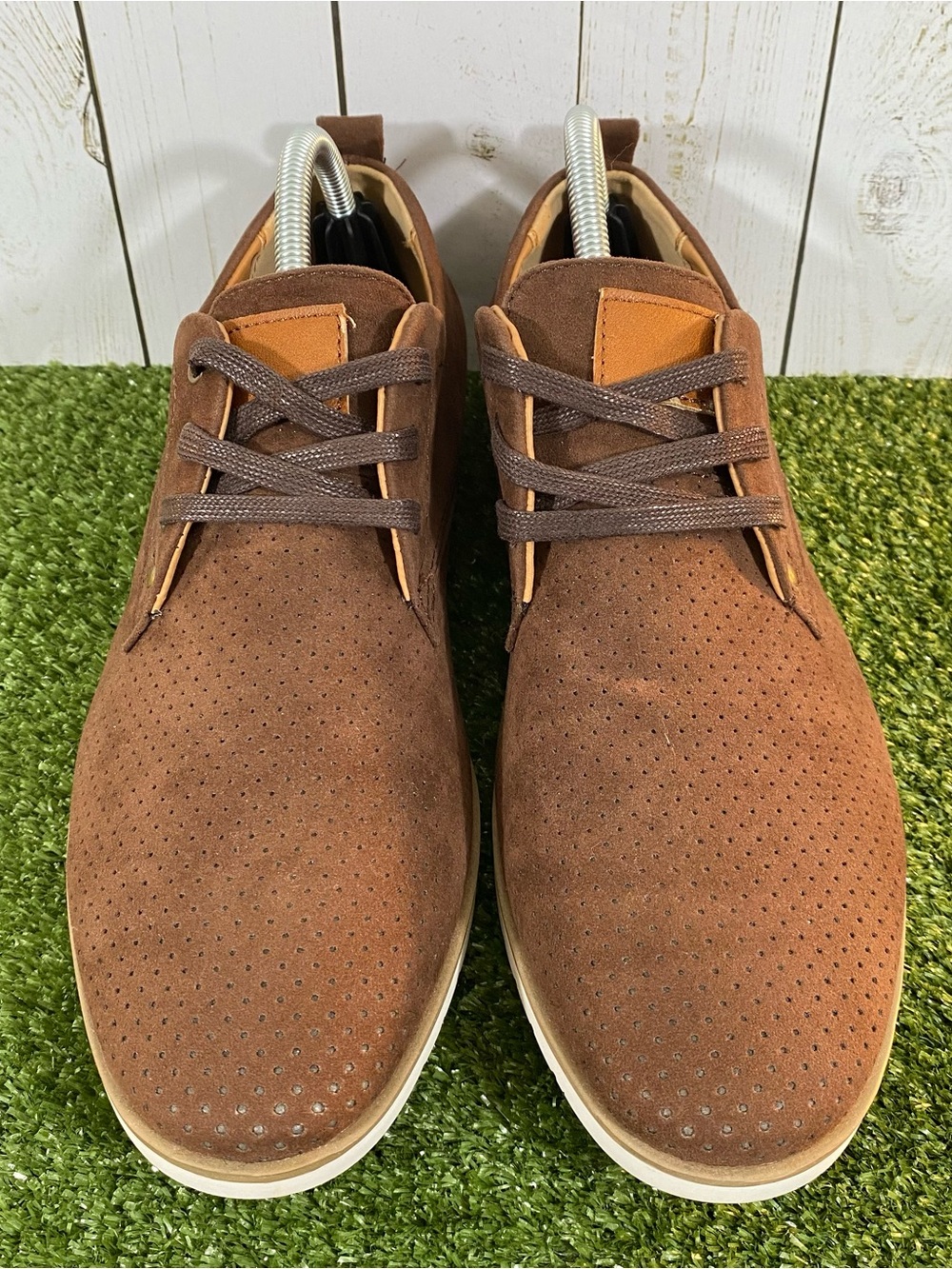 Arider Alan-02 Oxford Suede Shoes Mens Size 10 Low Brown Lace Up Business Casual